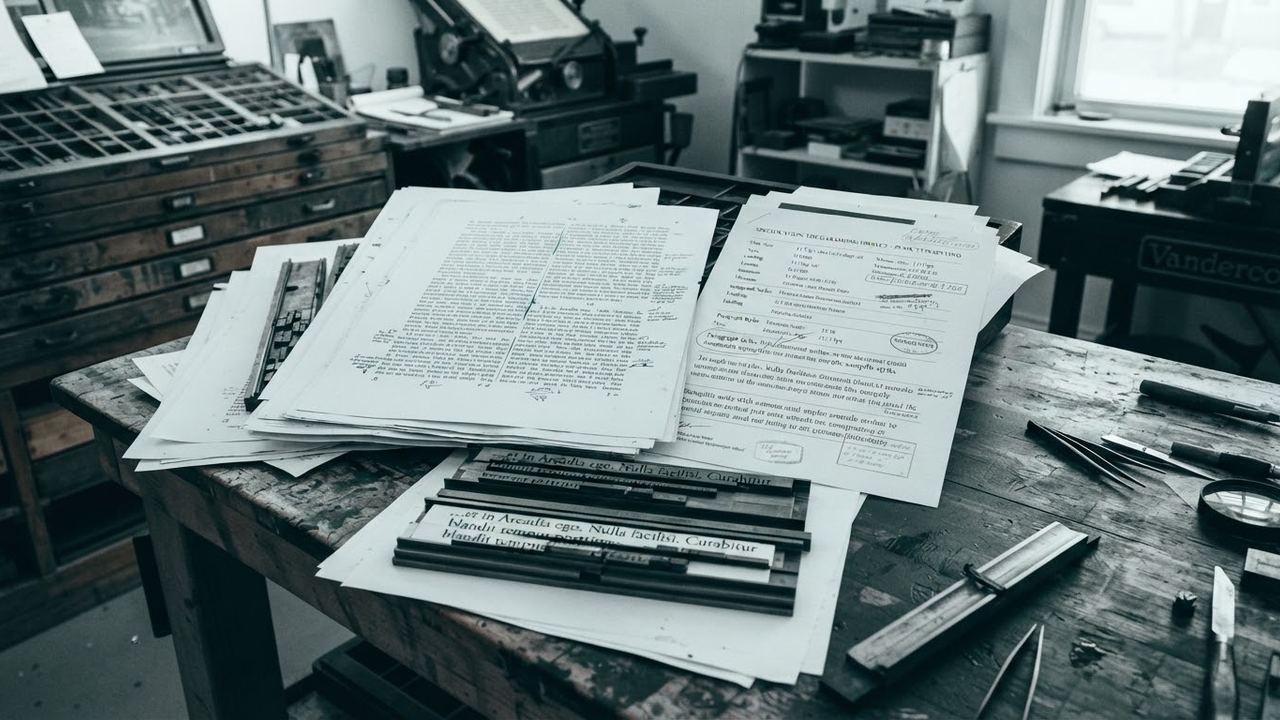 Basılmış dizgi provaları ve tashih formaları