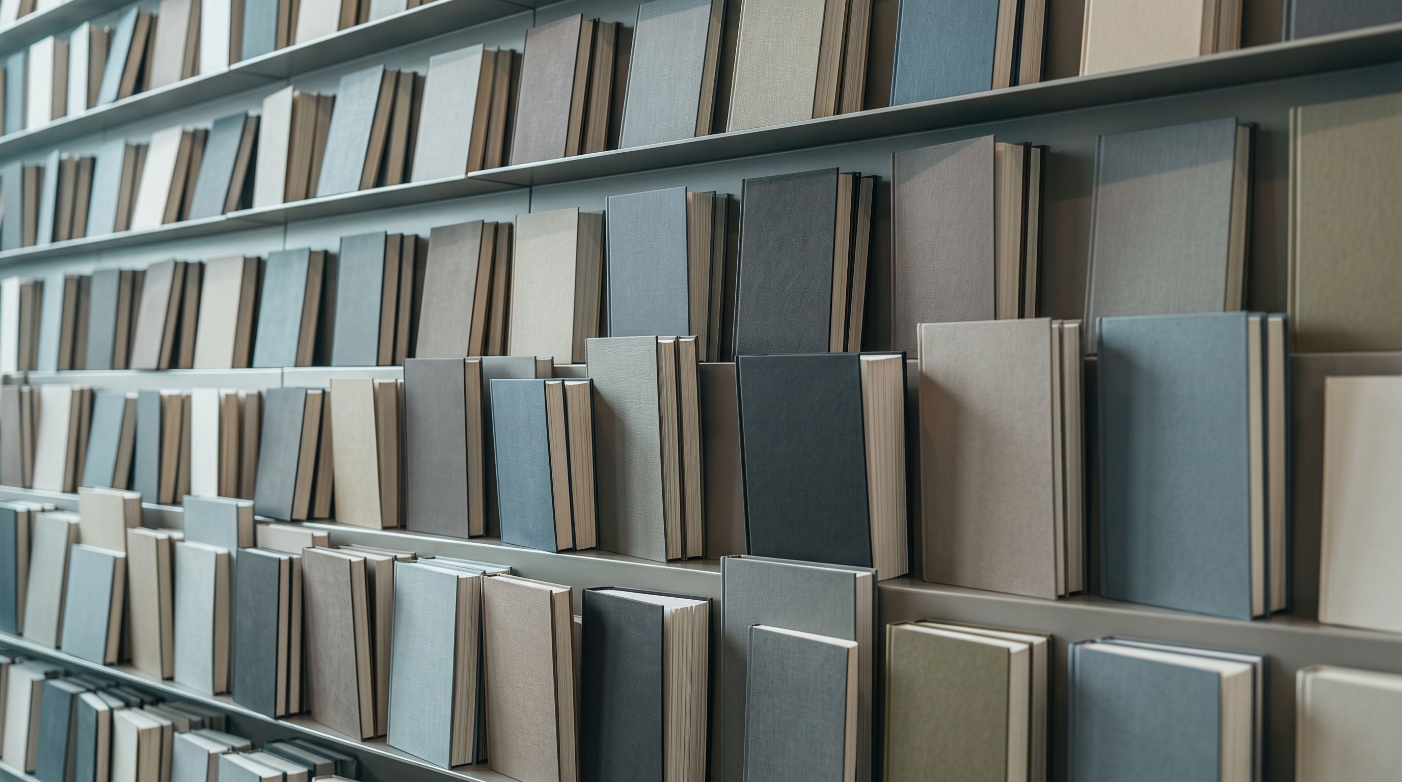 A wall of book covers lined up side by side