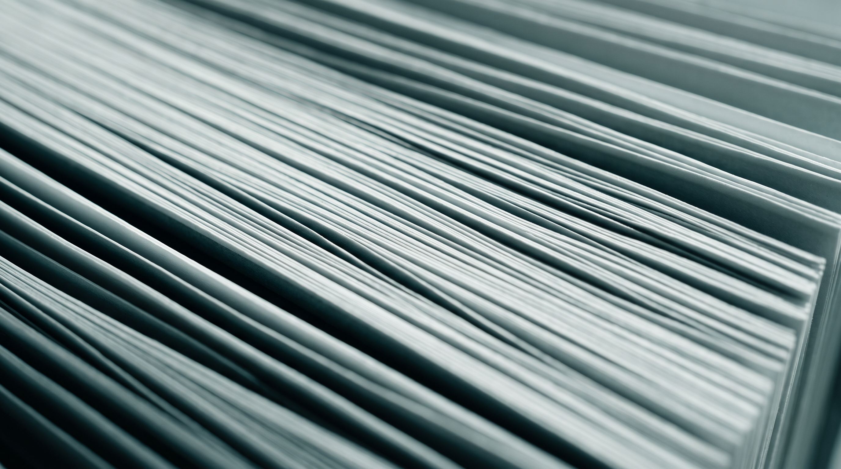 Macro shot of the edges of book pages