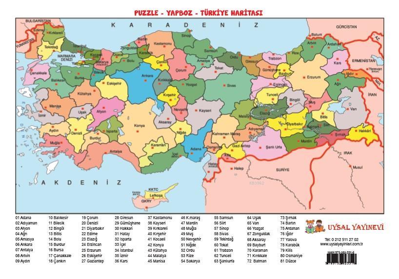 yapboz 12 turkiye haritasi kolektif